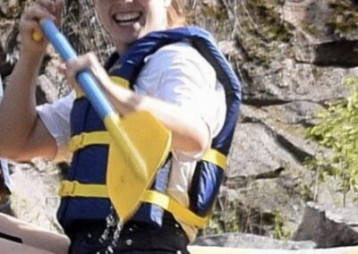 person enjoying rafting in dutch john resort